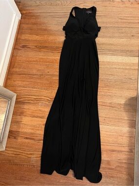 Blondie Nites Black Prom Dress with Racerback